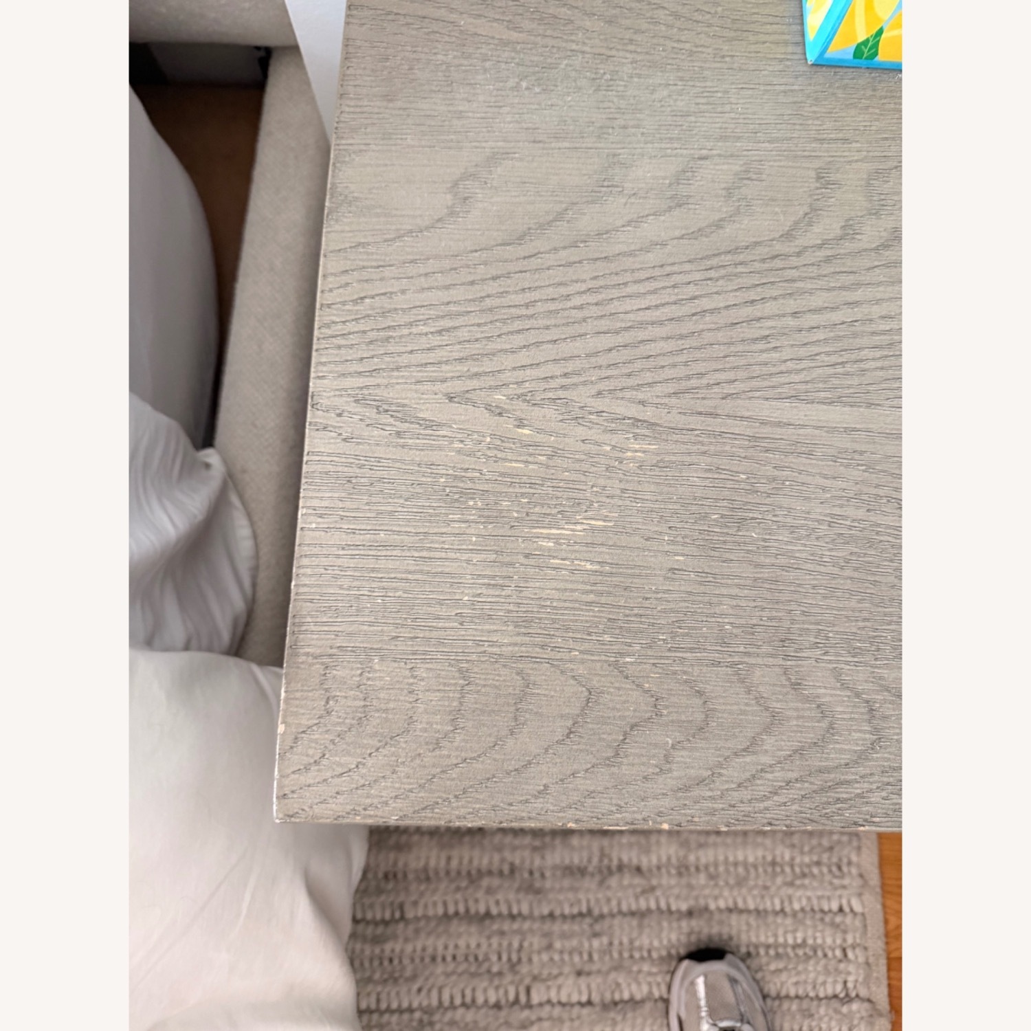 Restoration Hardware Light Gray Nightstands - image-4