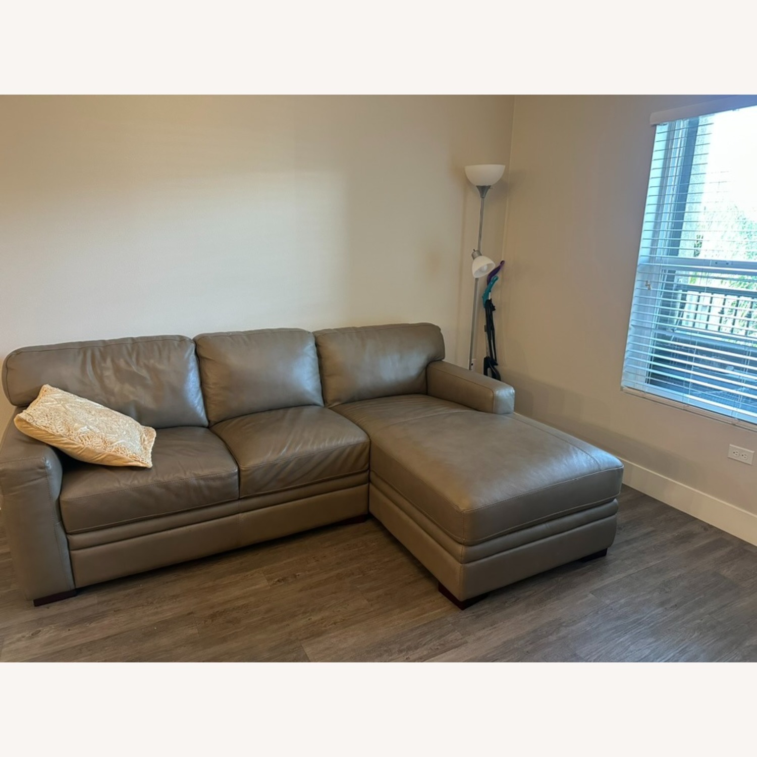 Macy's Leather 3+ Piece Sectional - image-2