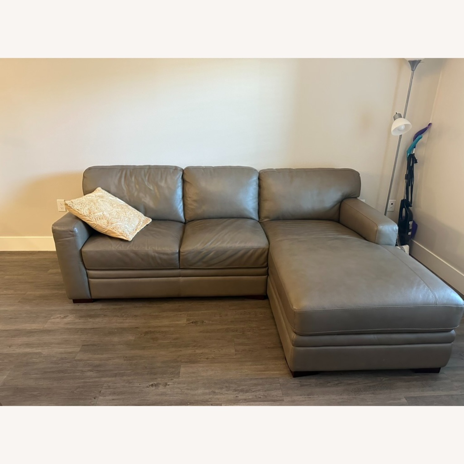 Macy's Leather 3+ Piece Sectional - image-1