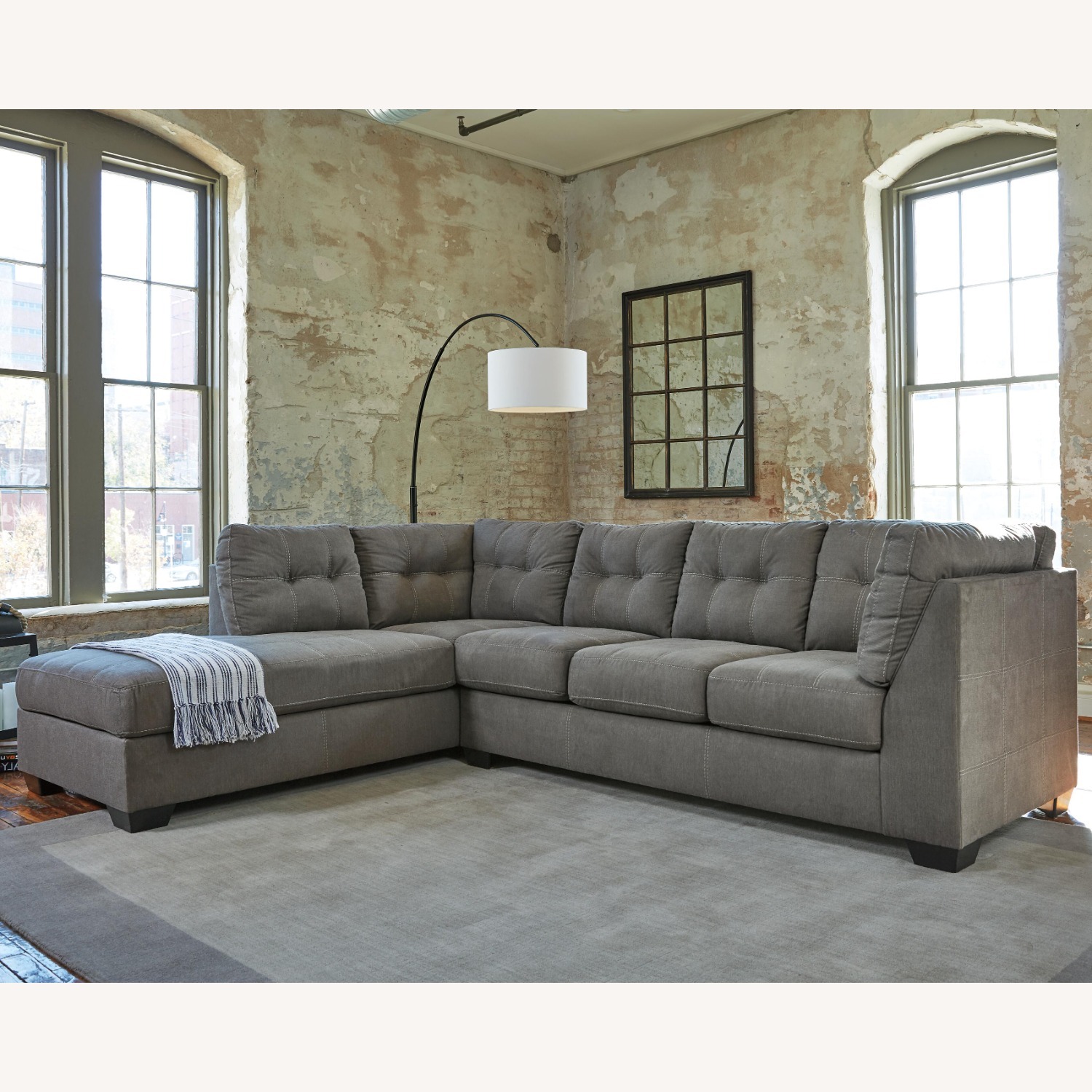 Ashley Furniture Pitkin Gray 2 Piece Sectional - image-5