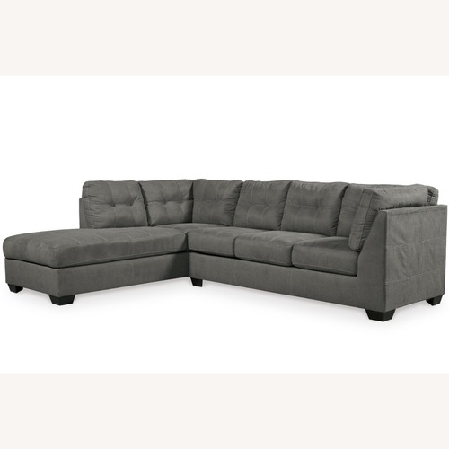 Used Ashley Furniture Pitkin Gray 2 Piece Sectional for sale on AptDeco