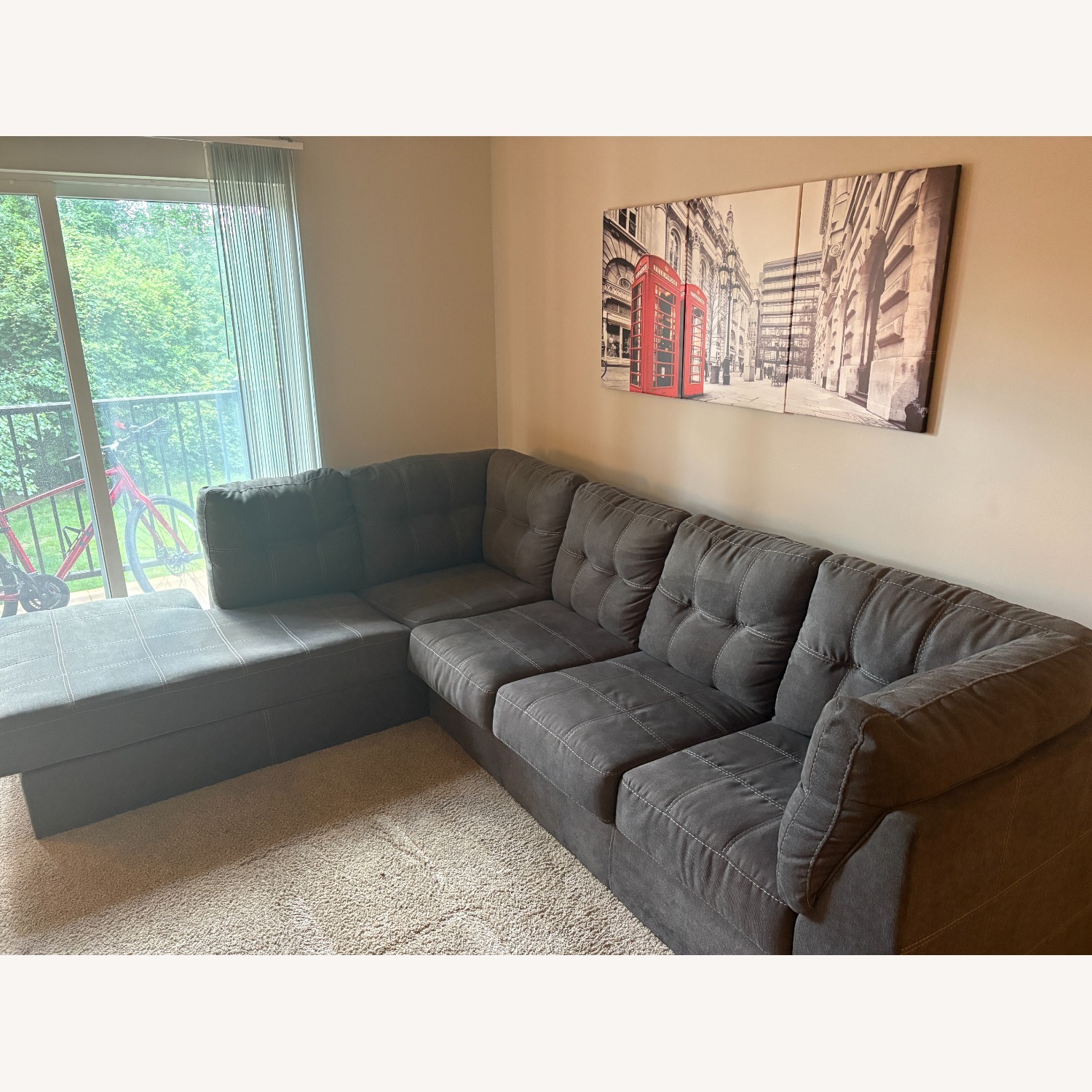 Ashley Furniture Pitkin Gray 2 Piece Sectional - image-2