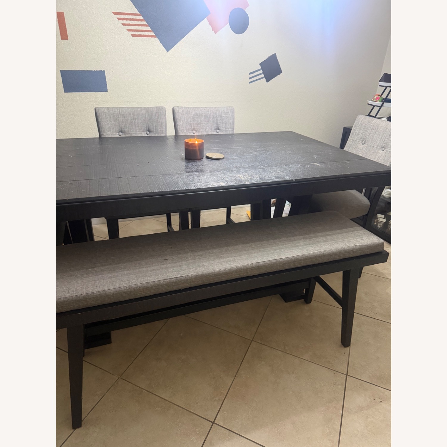 Hills Creek Black Wood Dining Set - image-5