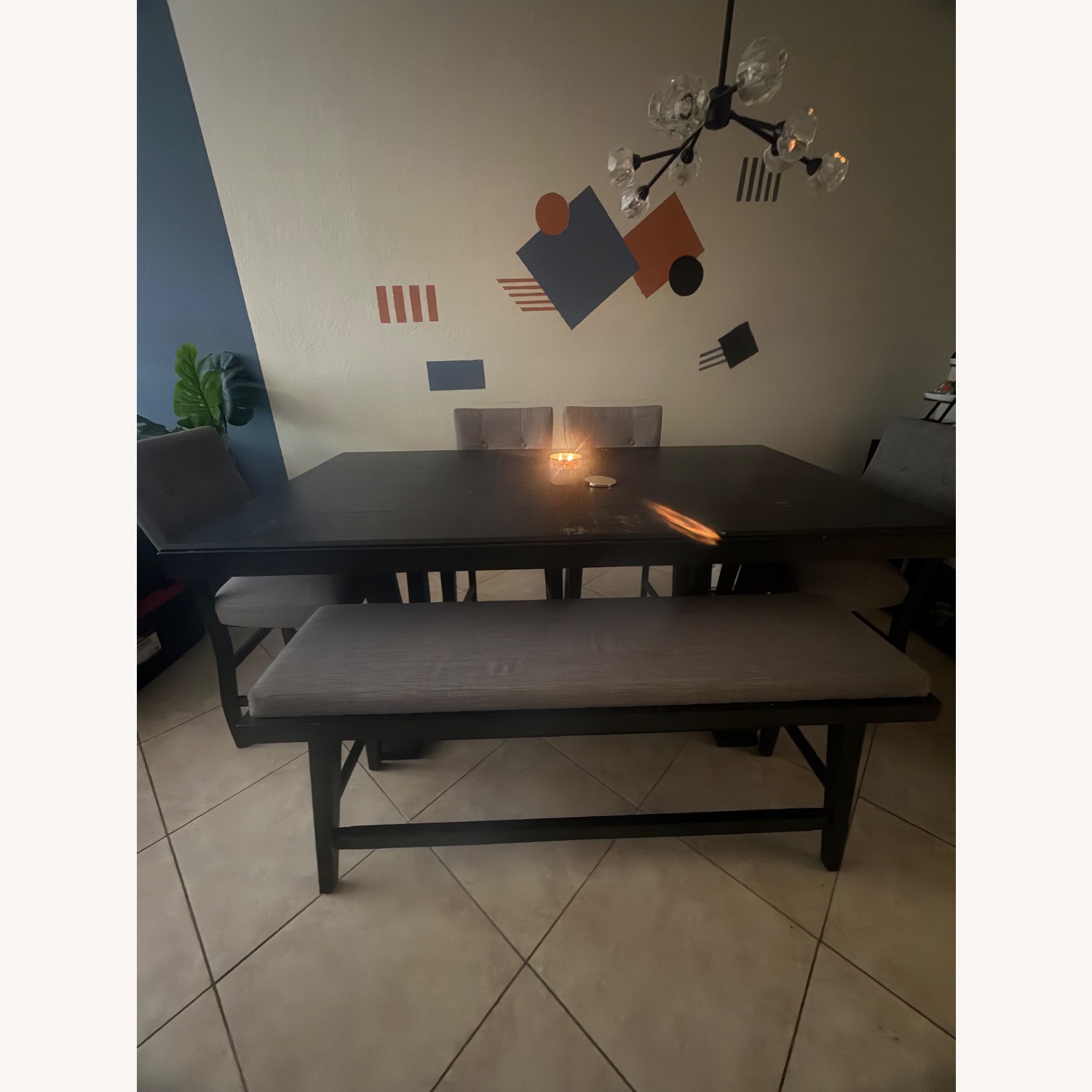 Hills Creek Black Wood Dining Set - image-2