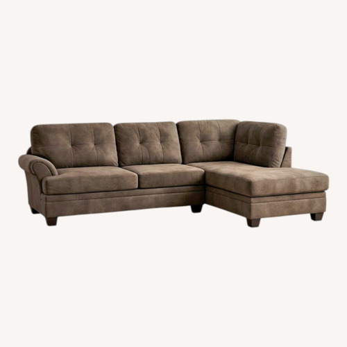 Used Vintage/Antique Dark Brown Velvet 3+ Seater Sofa for sale on AptDeco