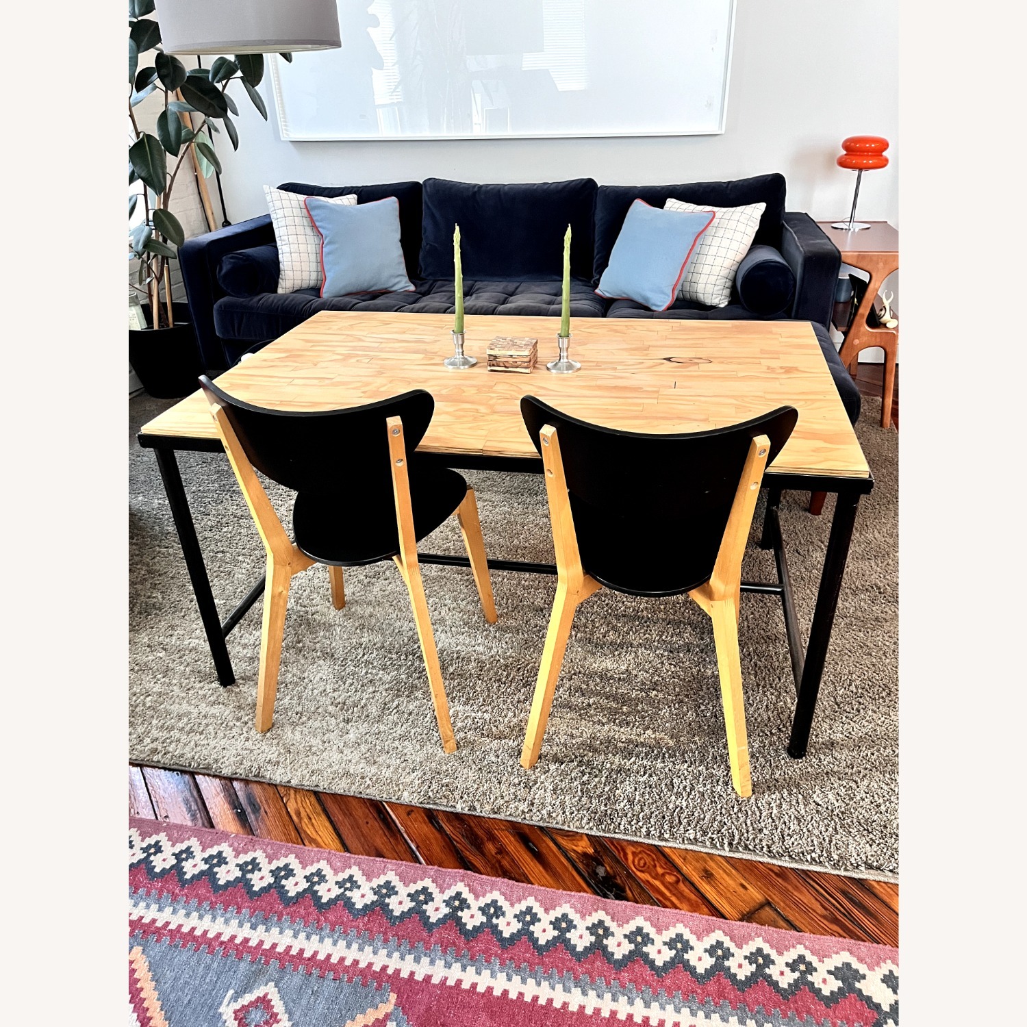 IKEA/Custom Natural Wood Dining Set - image-2