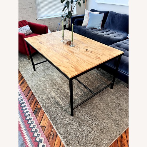 Used IKEA/Custom Natural Wood Dining Set for sale on AptDeco