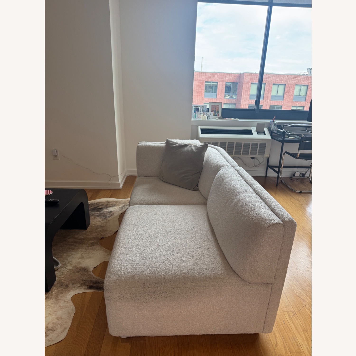 West Elm Arianna White Boucle 2 Seater Sofa - image-2