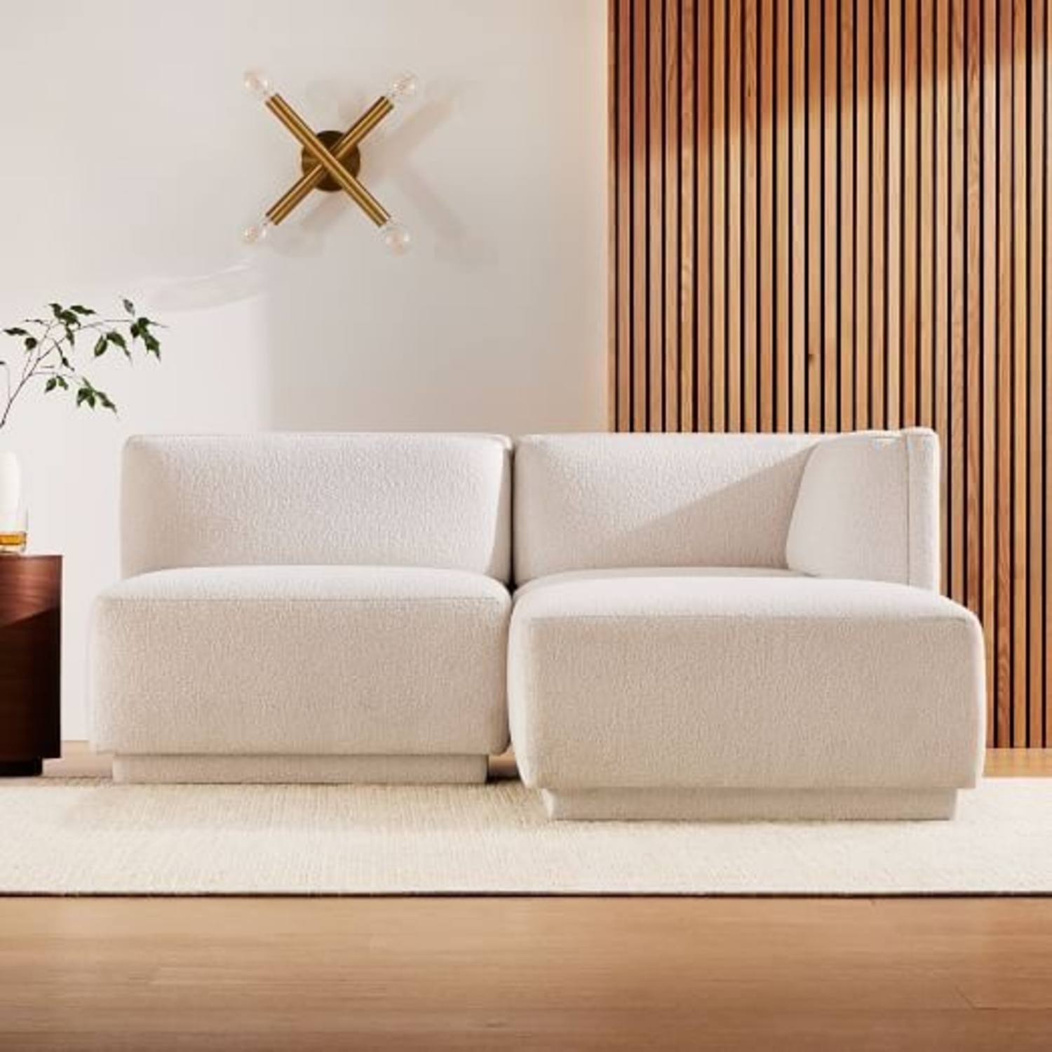 West Elm Arianna White Boucle 2 Seater Sofa - image-5