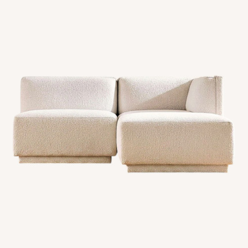 Used West Elm Arianna White Boucle 2 Seater Sofa for sale on AptDeco
