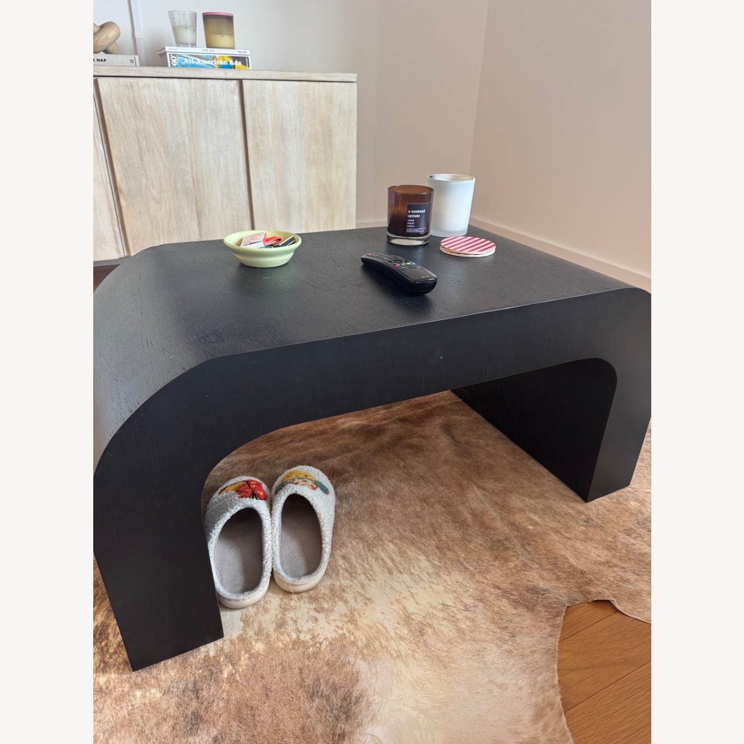 Black Wood Coffee Table - image-2