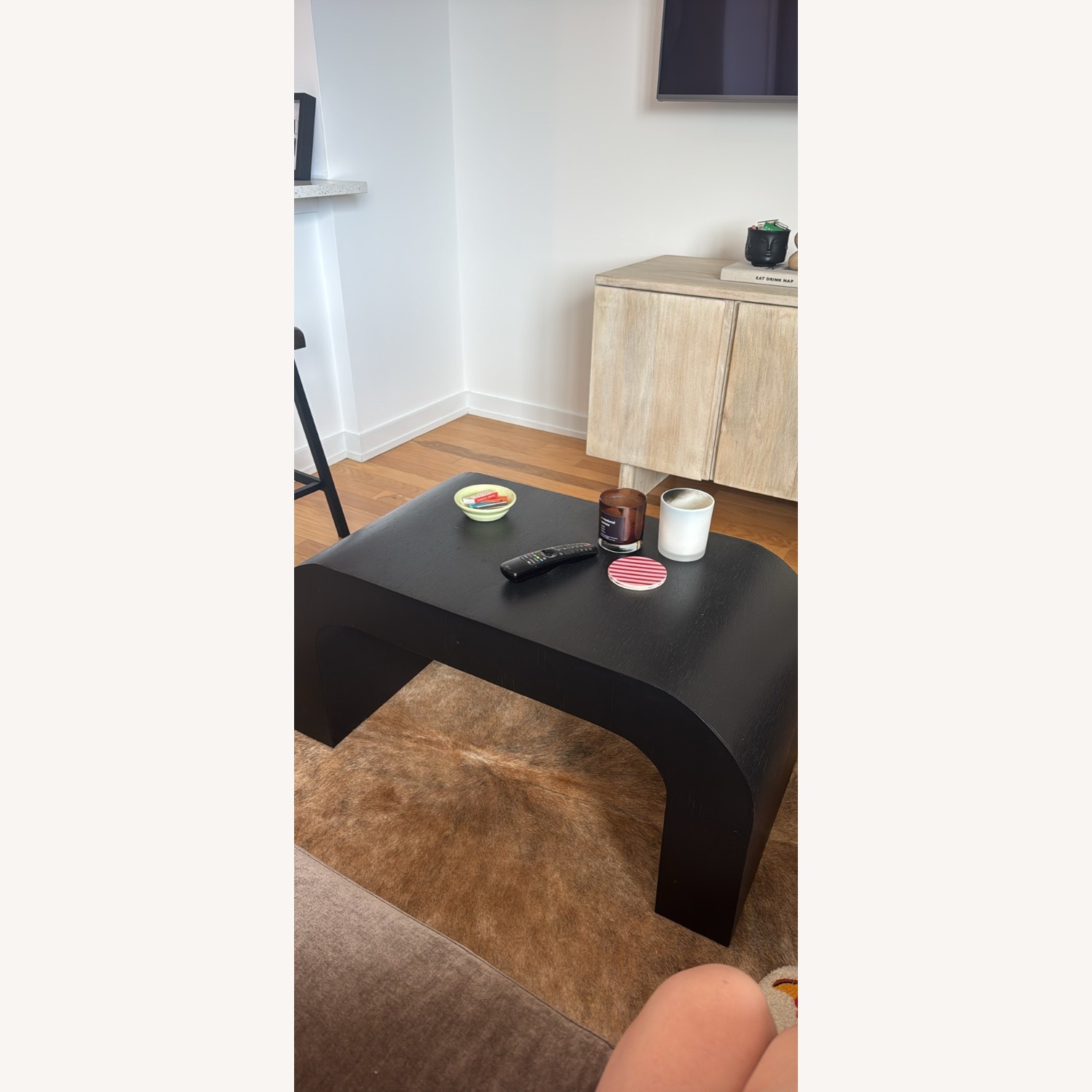 Black Wood Coffee Table - image-5