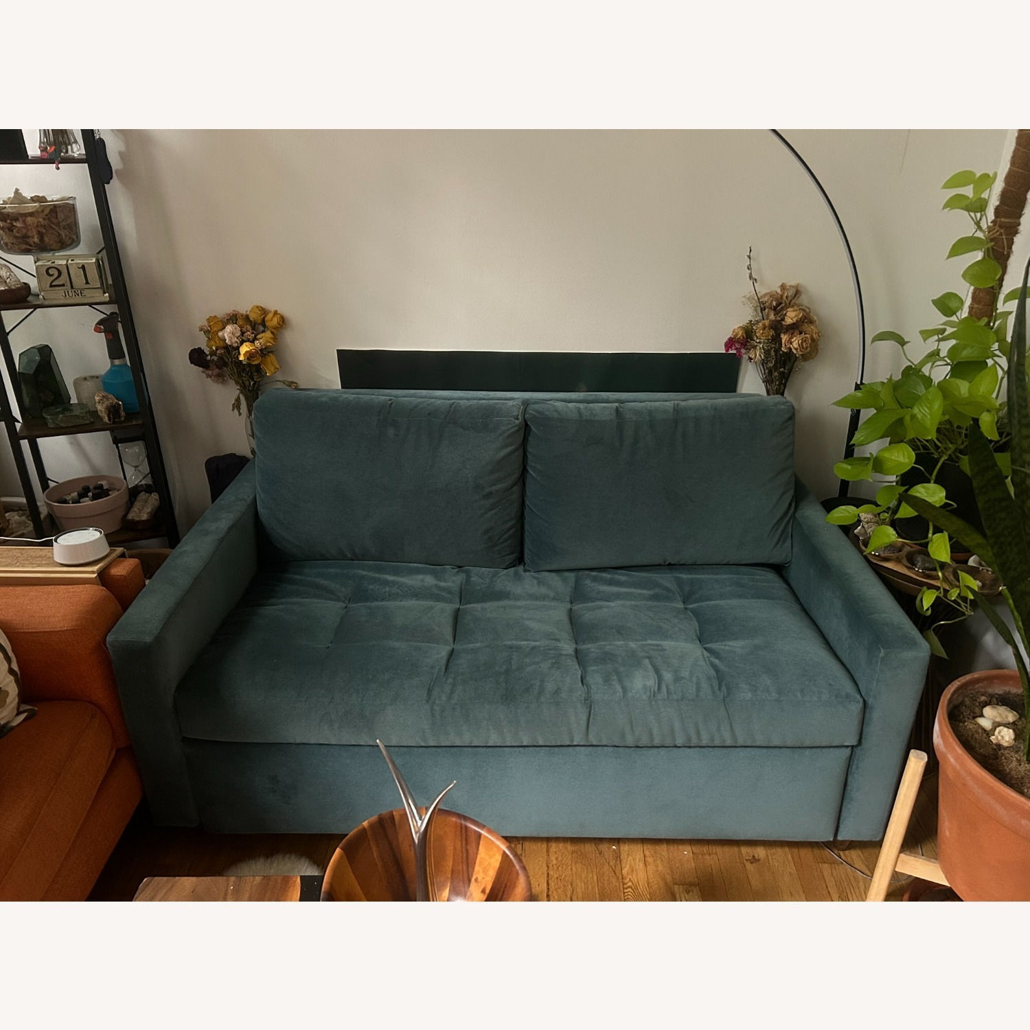 The Mcm Sofa Bed Green Fabric Sleeper Sofa - image-1