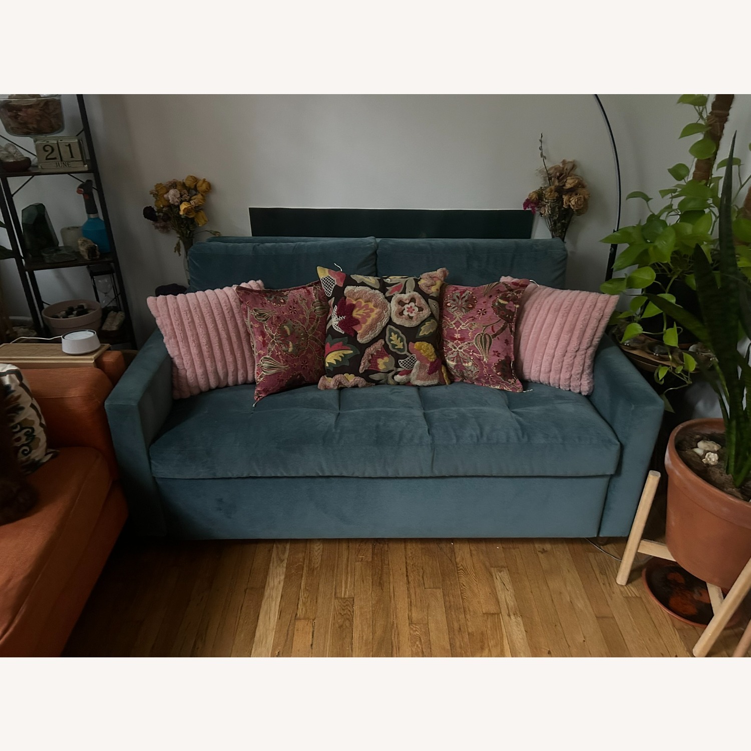 The Mcm Sofa Bed Green Fabric Sleeper Sofa - image-3