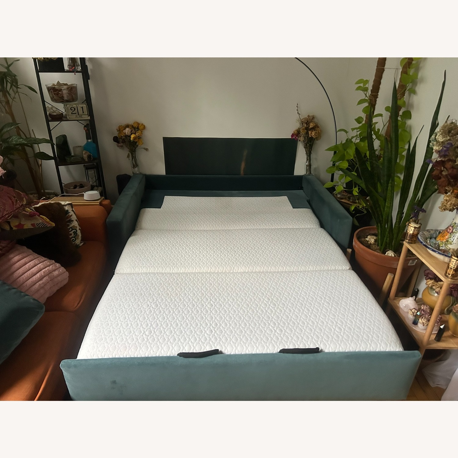 The Mcm Sofa Bed Green Fabric Sleeper Sofa - image-2