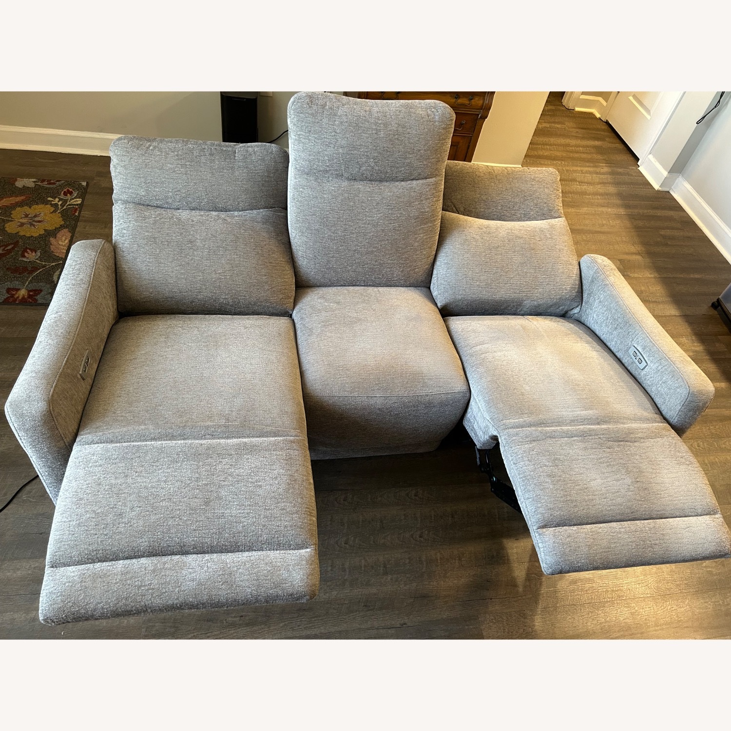 Raymour & Flanigan Yardley Chenille Power Sofa - image-2
