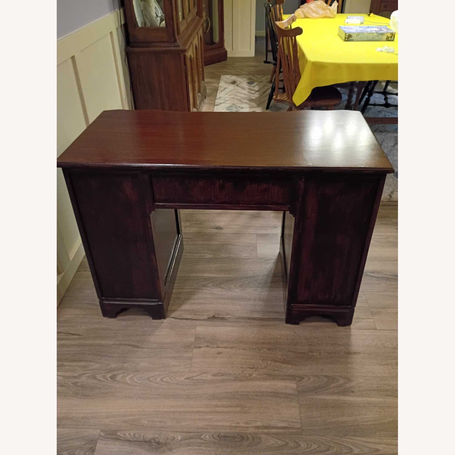 Vintage/Antique Finds Dark Brown Wood Desk - image-20