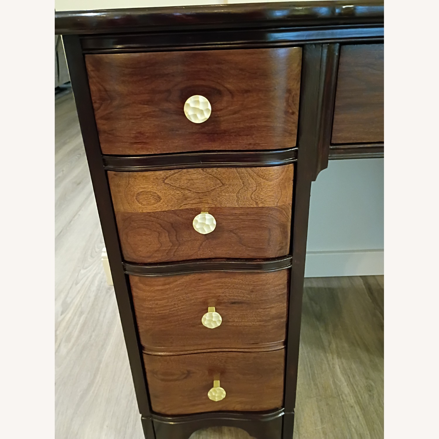Vintage/Antique Finds Dark Brown Wood Desk - image-7