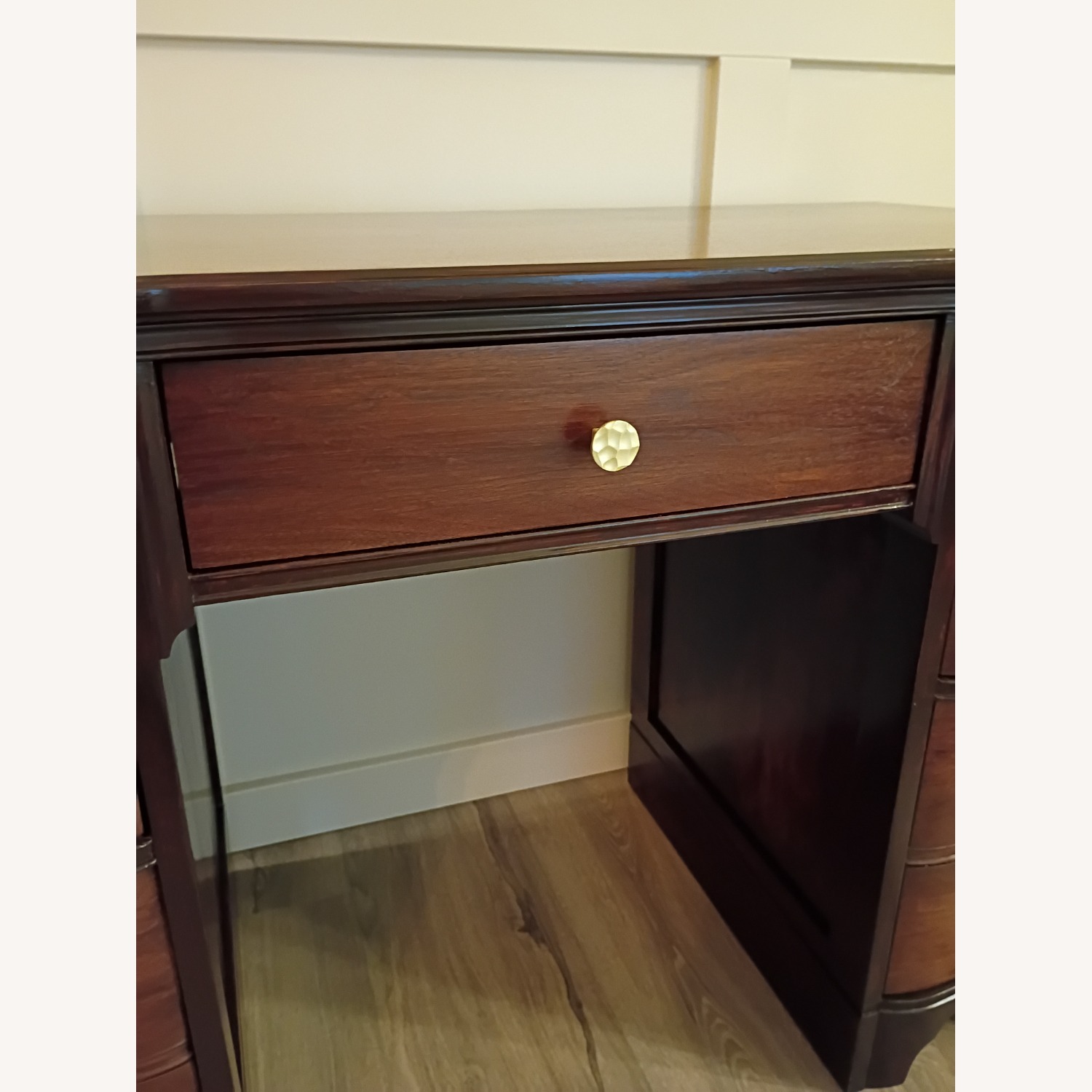Vintage/Antique Finds Dark Brown Wood Desk - image-8