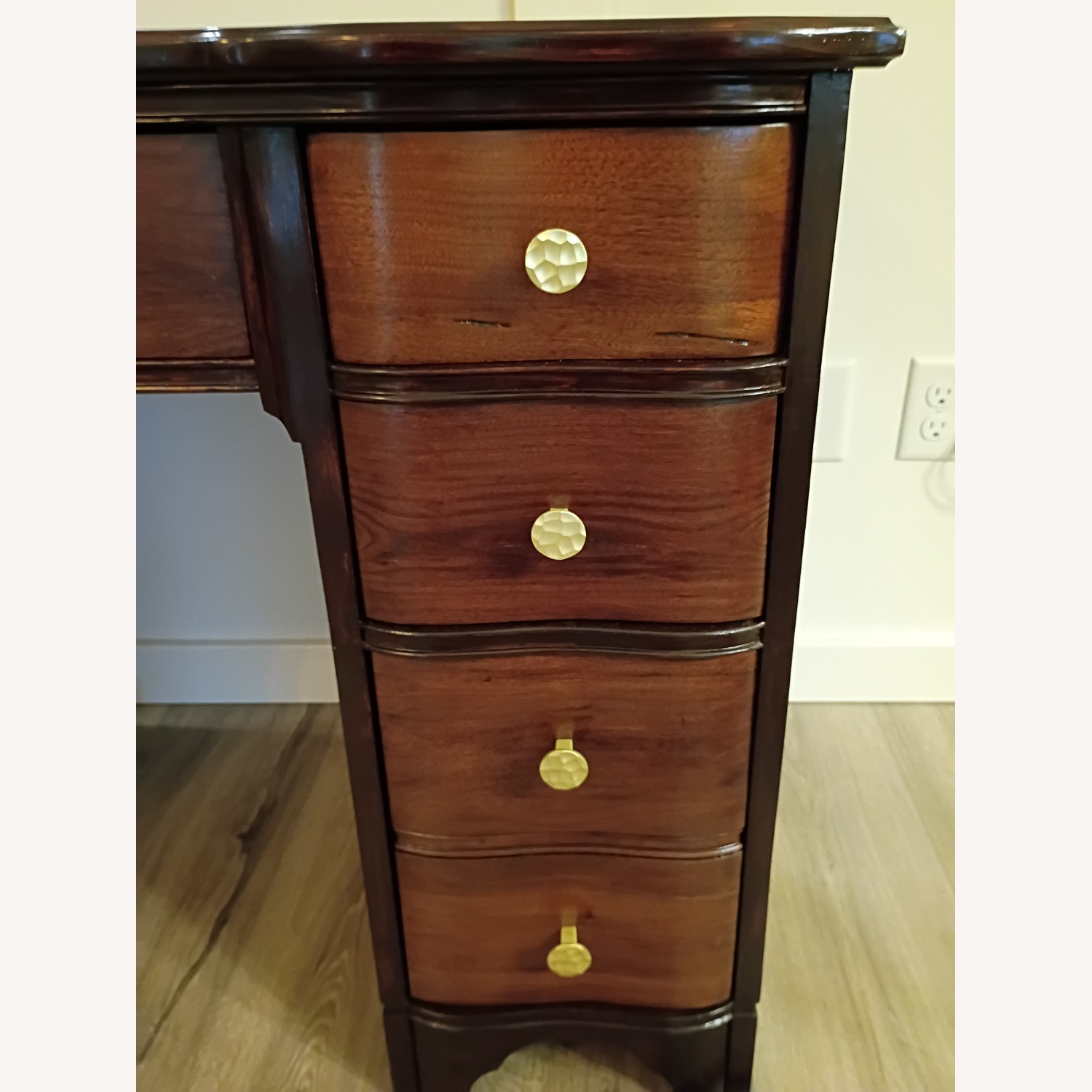 Vintage/Antique Finds Dark Brown Wood Desk - image-9