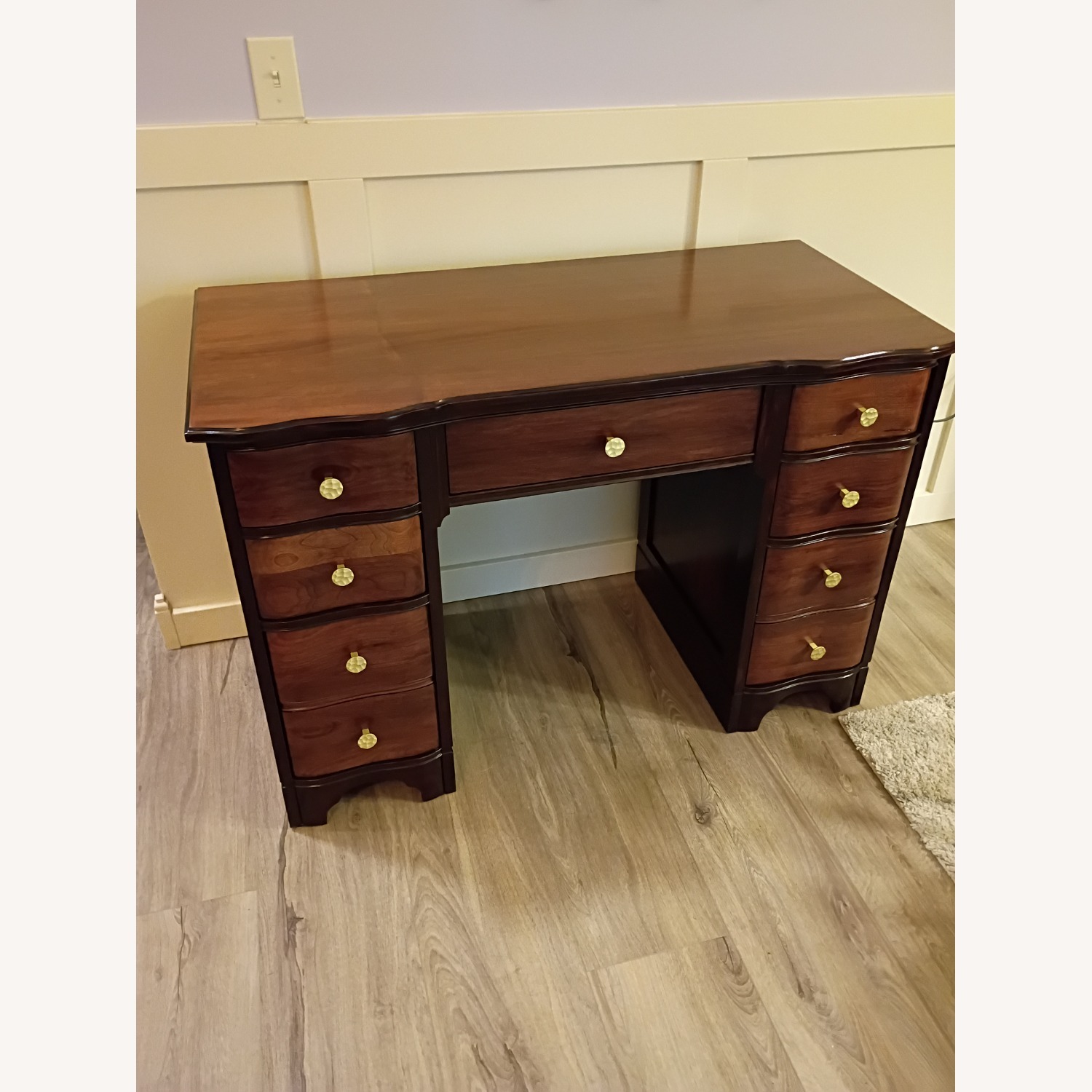 Vintage/Antique Finds Dark Brown Wood Desk - image-4