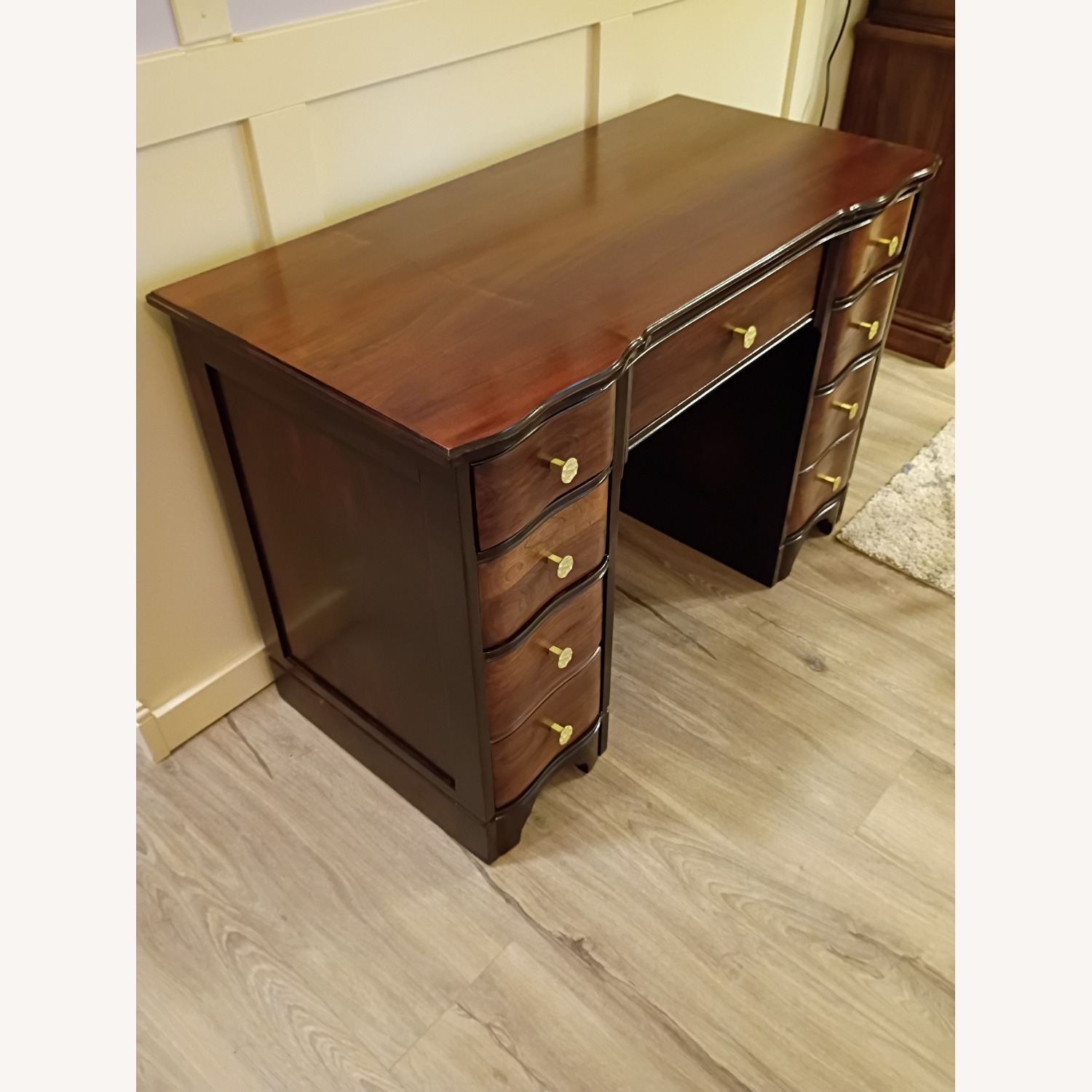 Vintage/Antique Finds Dark Brown Wood Desk - image-6