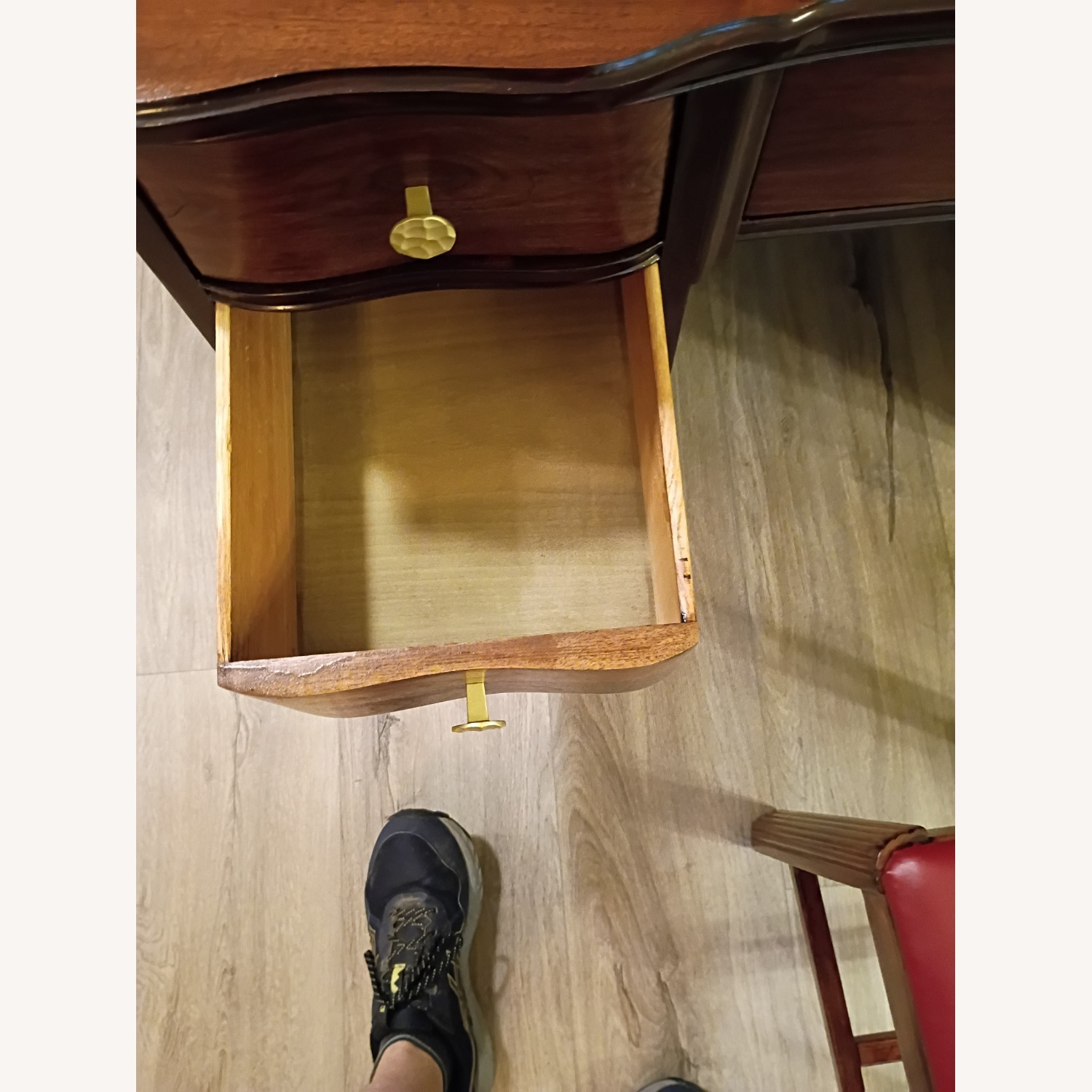 Vintage/Antique Finds Dark Brown Wood Desk - image-14