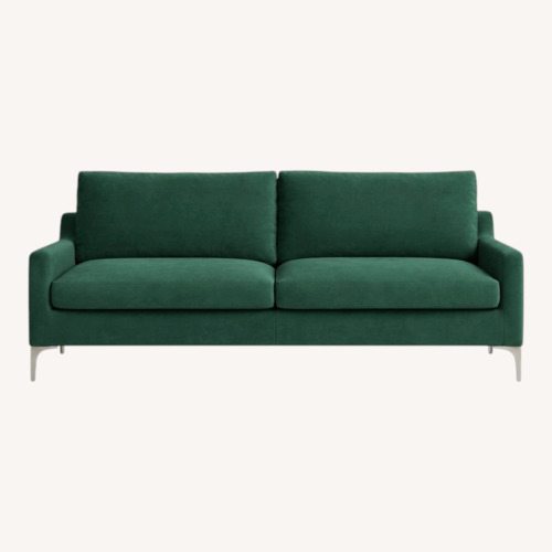 Used AllModern Green Velvet 3+ Seater Sofa for sale on AptDeco