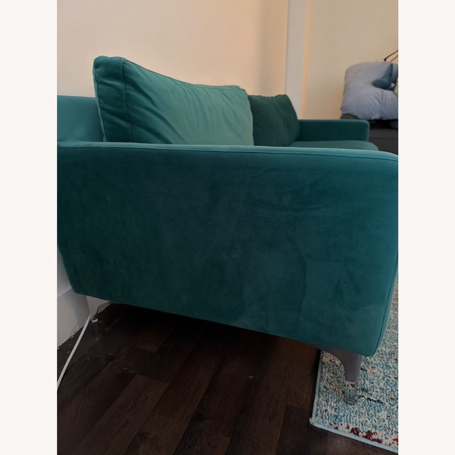 AllModern Green Velvet 3+ Seater Sofa - image-3