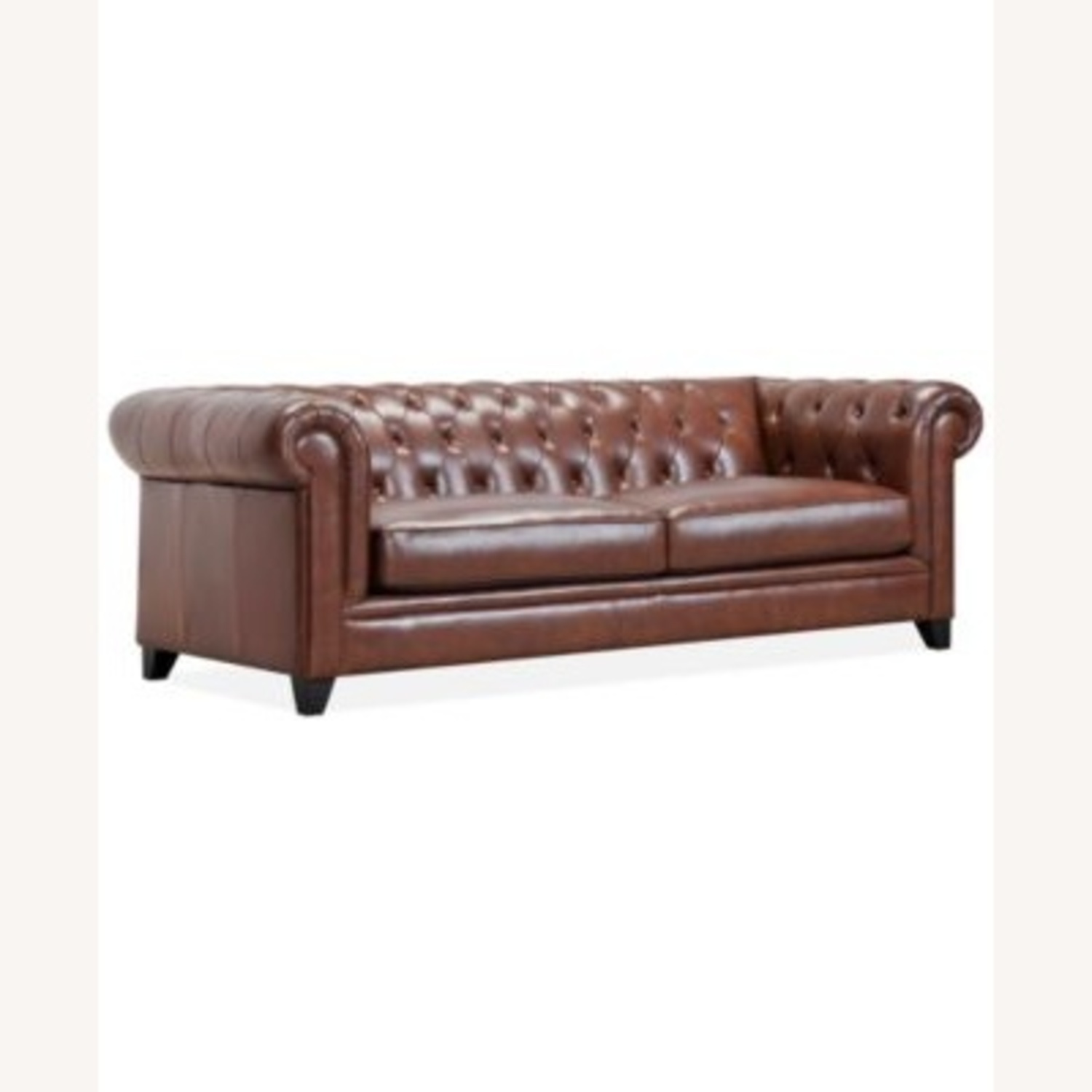 Macy's Chesterfield Leather Sofa - image-4
