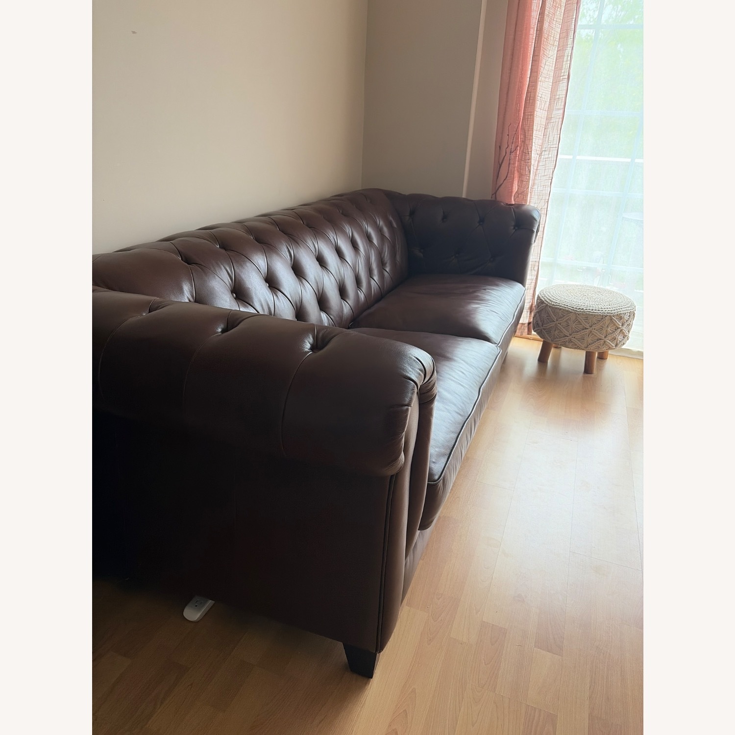 Macy's Chesterfield Leather Sofa - image-2