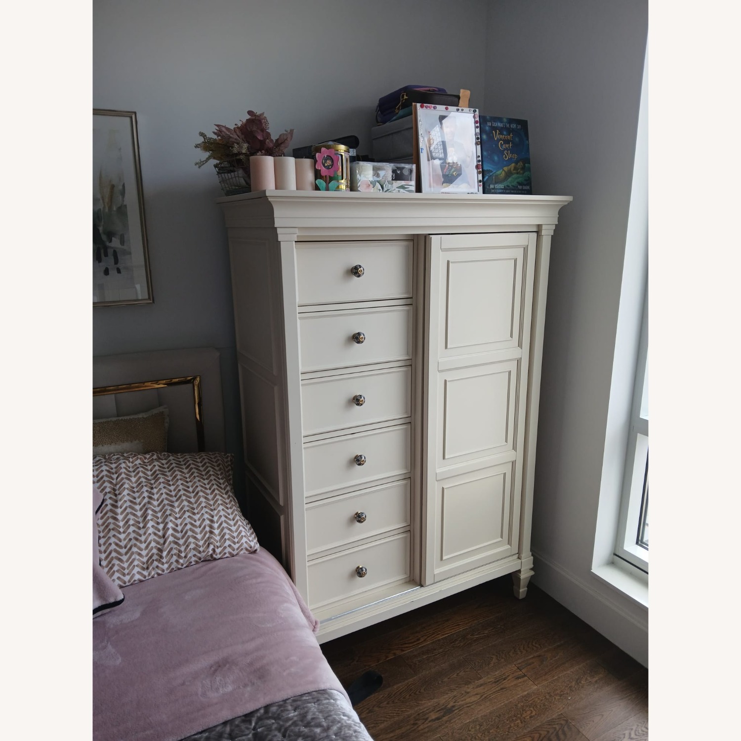 Raymour & Flanigan Kylie Wood Armoire - image-5