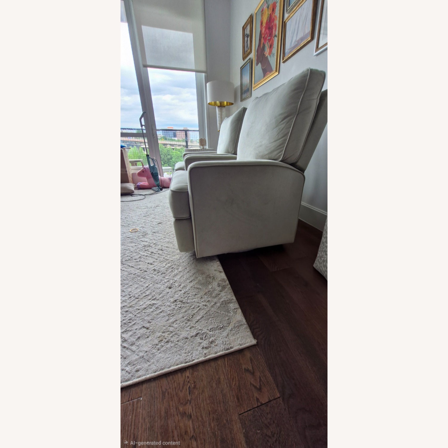 Willa Arlo Interiors Green Fabric Recliner - image-3