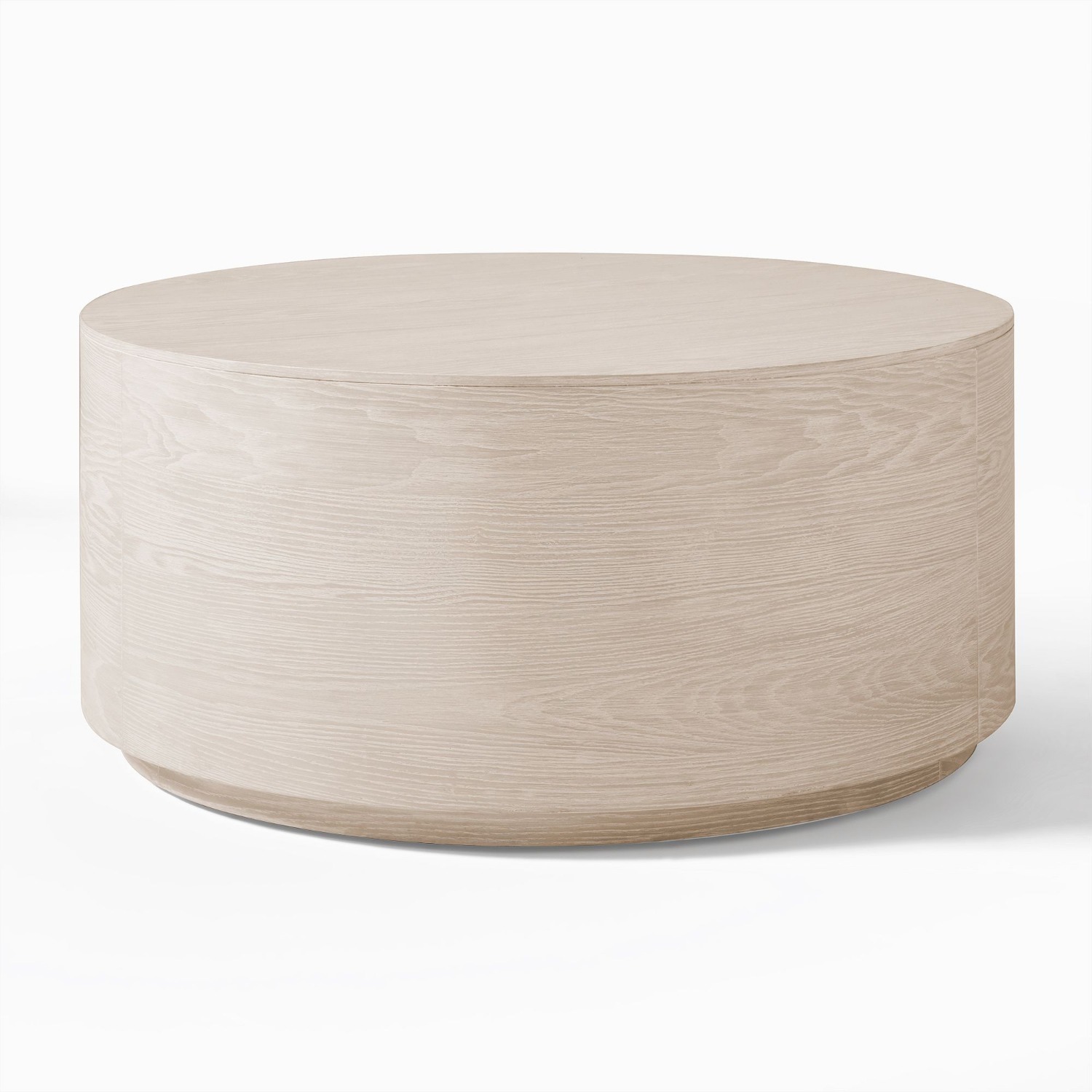 West Elm Volume Round Drum Coffee Table Wood - image-5