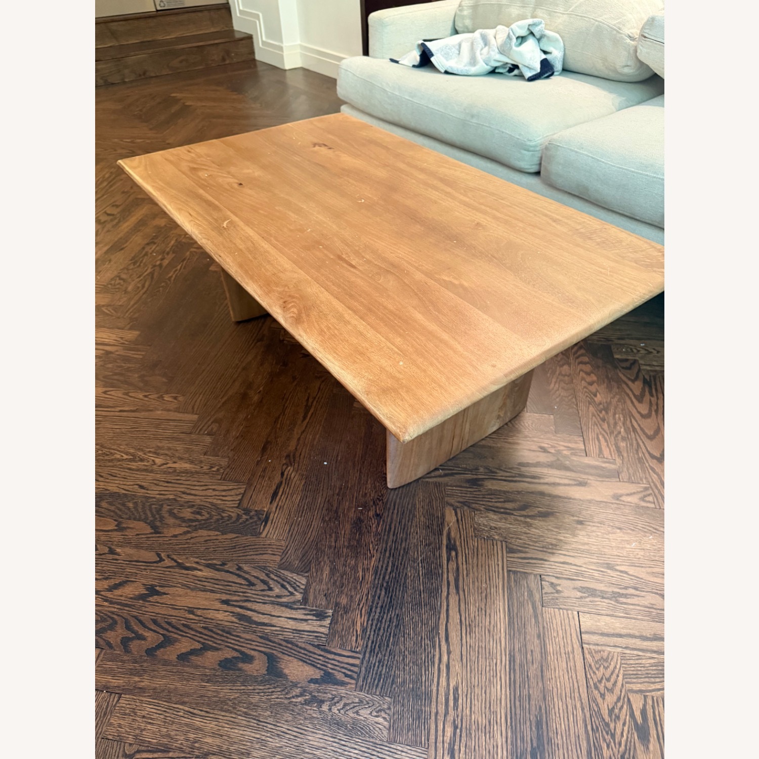 West Elm Anton Dark Brown Wood Coffee Table - image-2