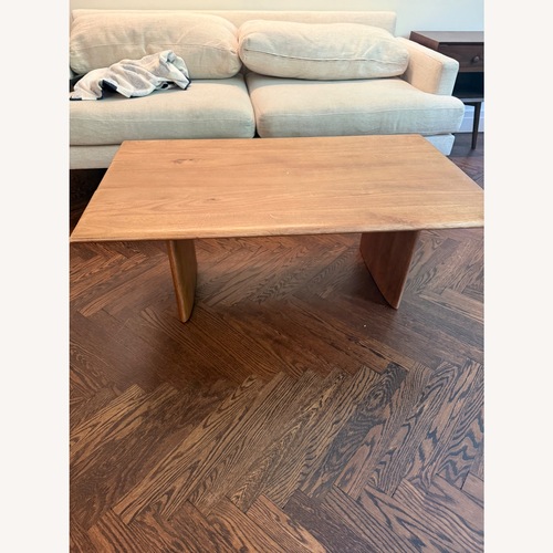 Used West Elm Anton Dark Brown Wood Coffee Table for sale on AptDeco