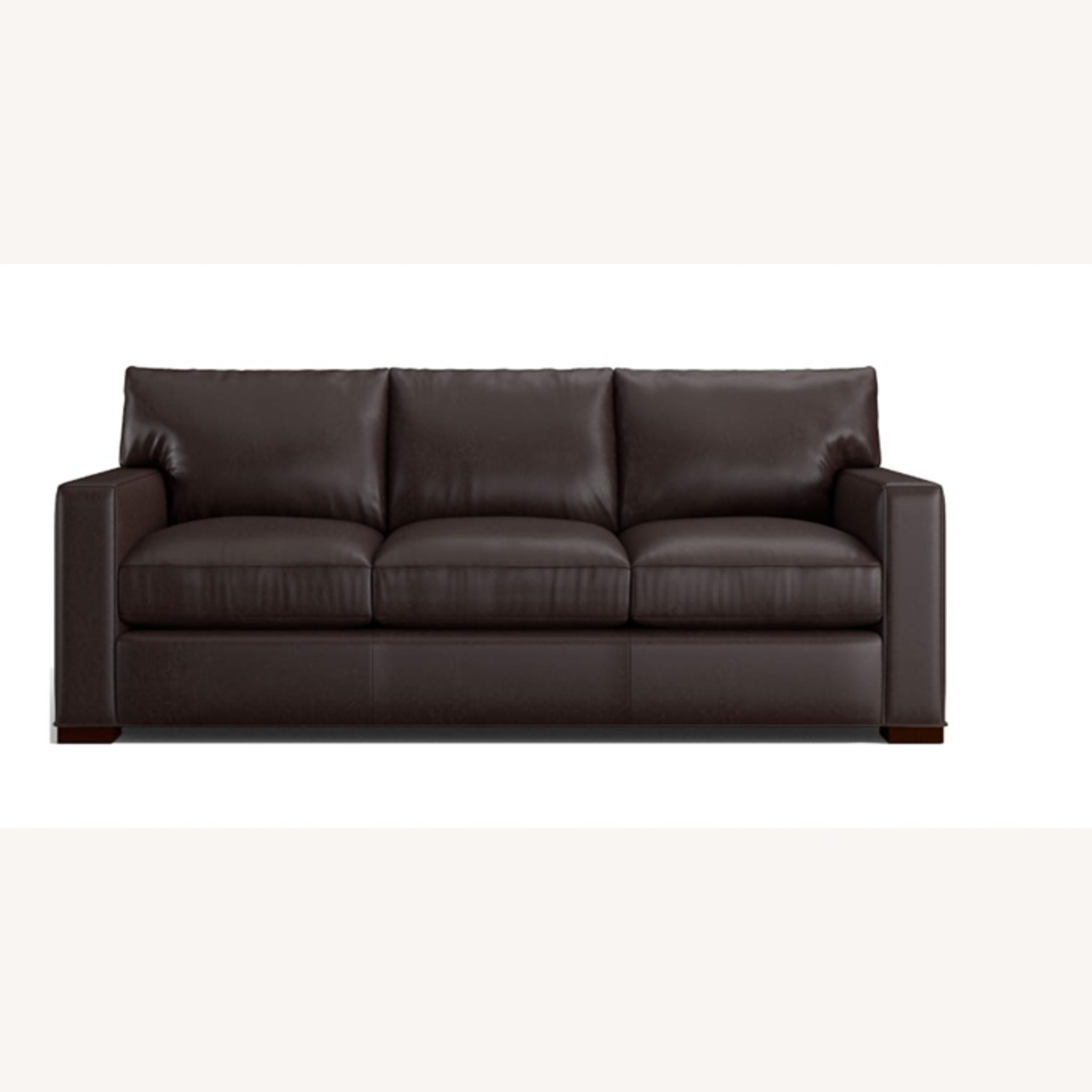 Crate & Barrel Black Leather 3+ Seater Sofa - image-5