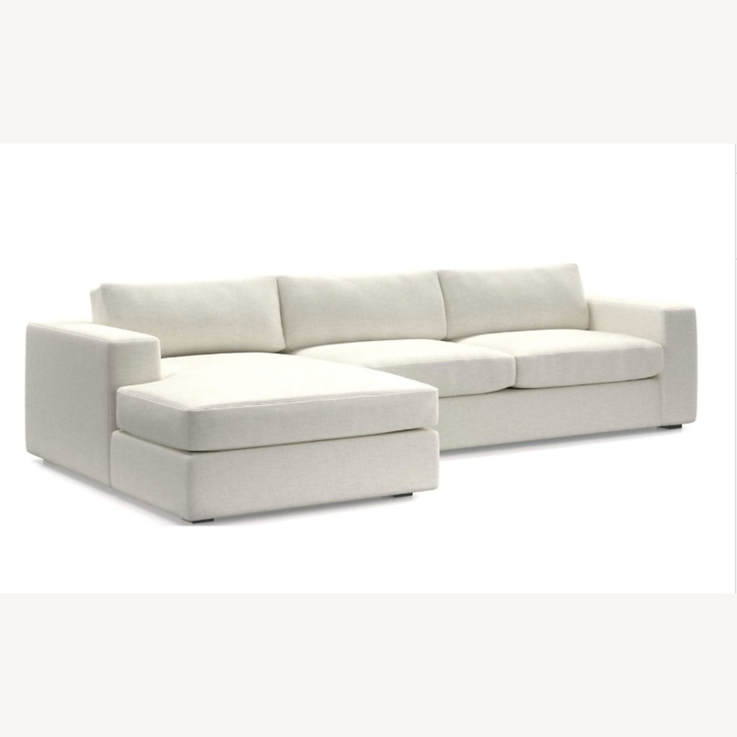 Crate & Barrel White Oceanside Deep 4 piece Sectional - image-1