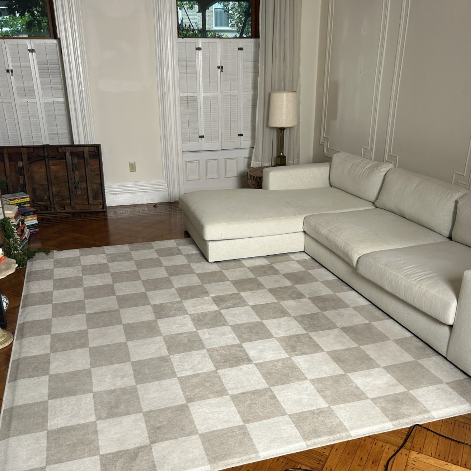 Crate & Barrel White Oceanside Deep 4 piece Sectional - image-3