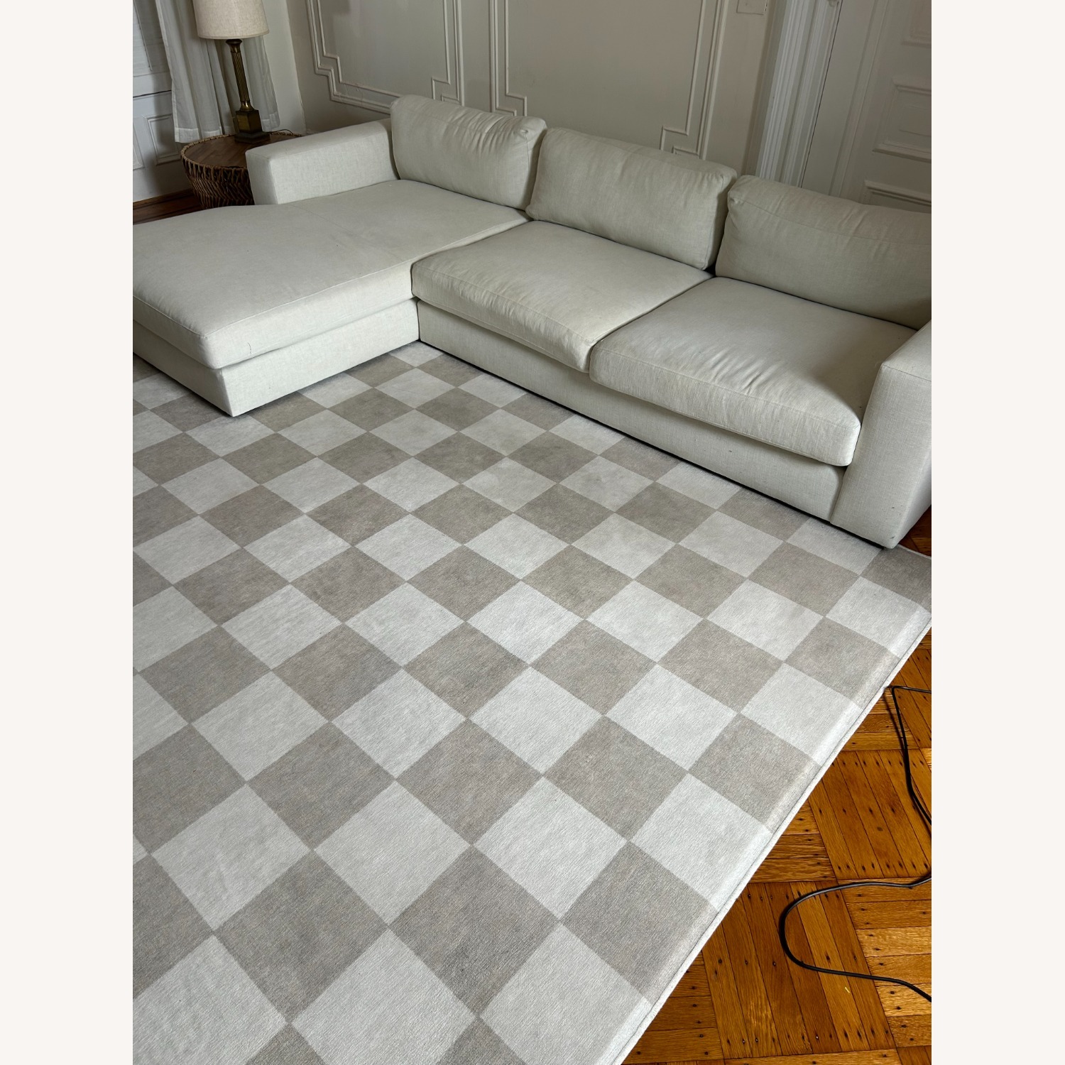 Crate & Barrel White Oceanside Deep 4 piece Sectional - image-2