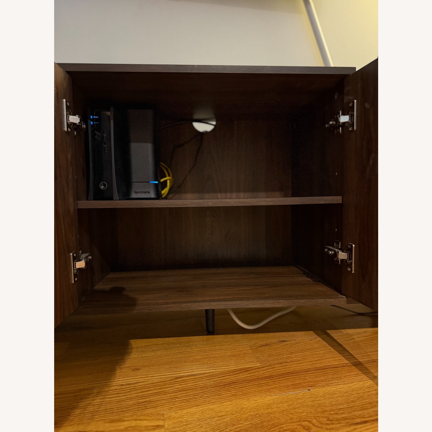 Saracina Home Dark Brown Media Storage - image-1