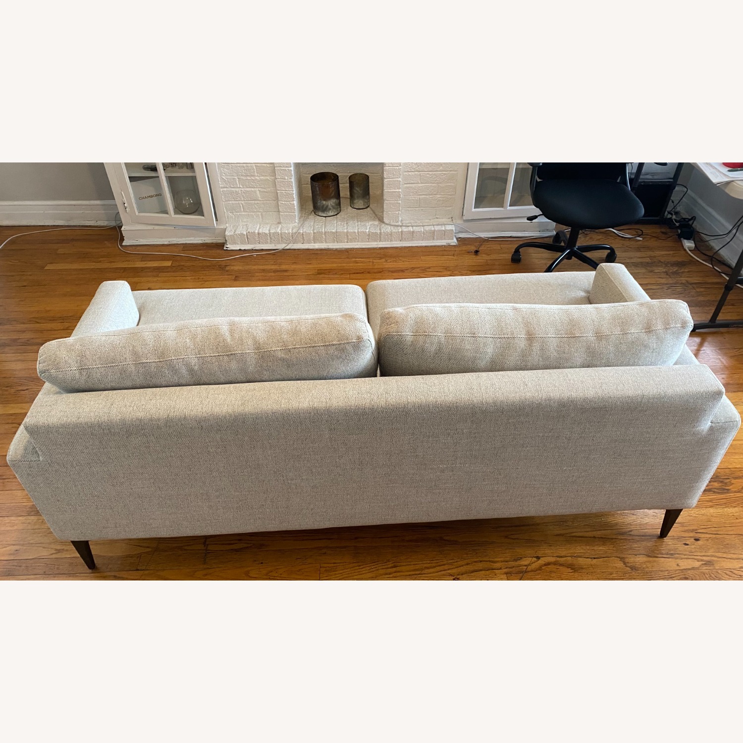 West Elm Andes Light Gray Fabric 2 Seater Sofa - image-3