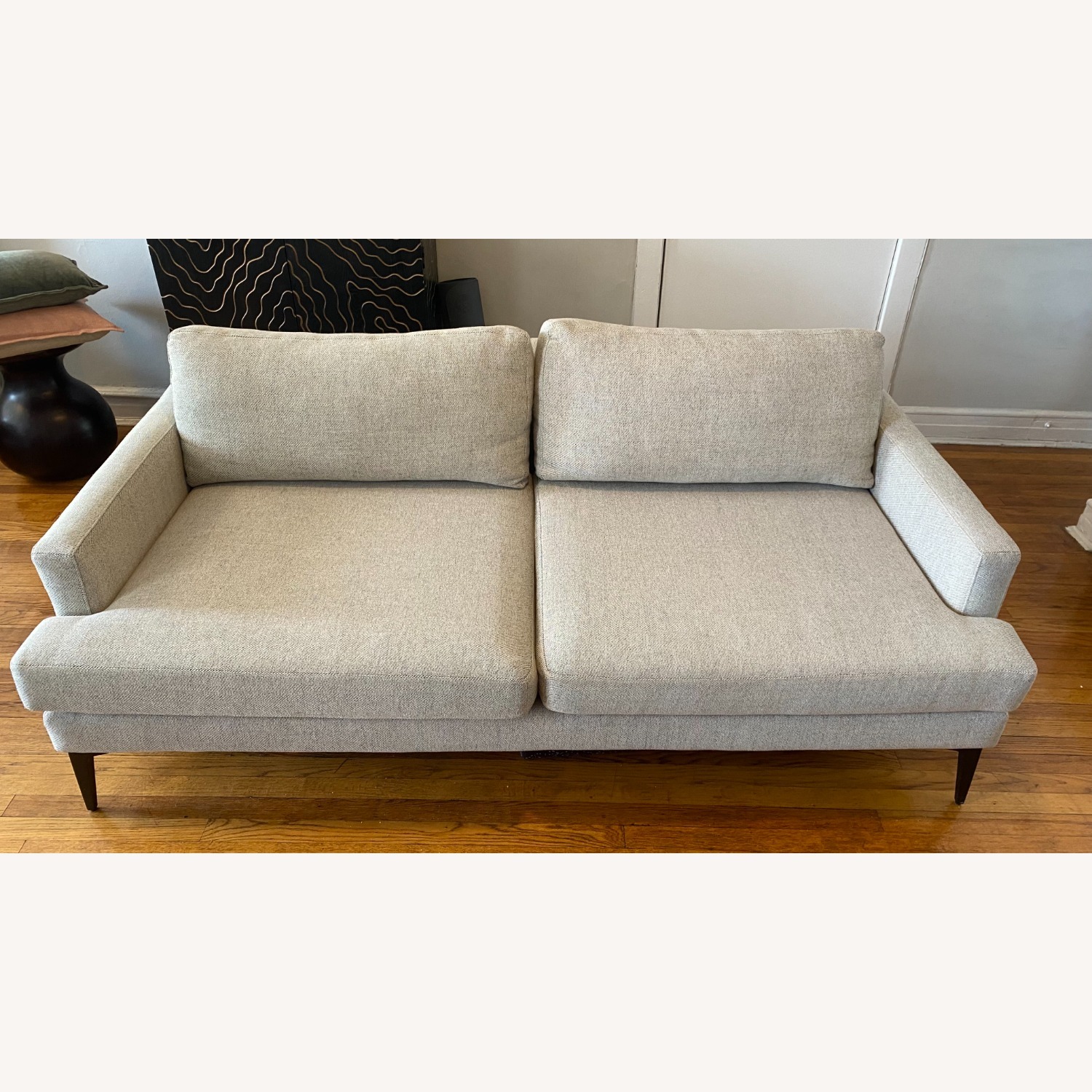 West Elm Andes Light Gray Fabric 2 Seater Sofa - image-1