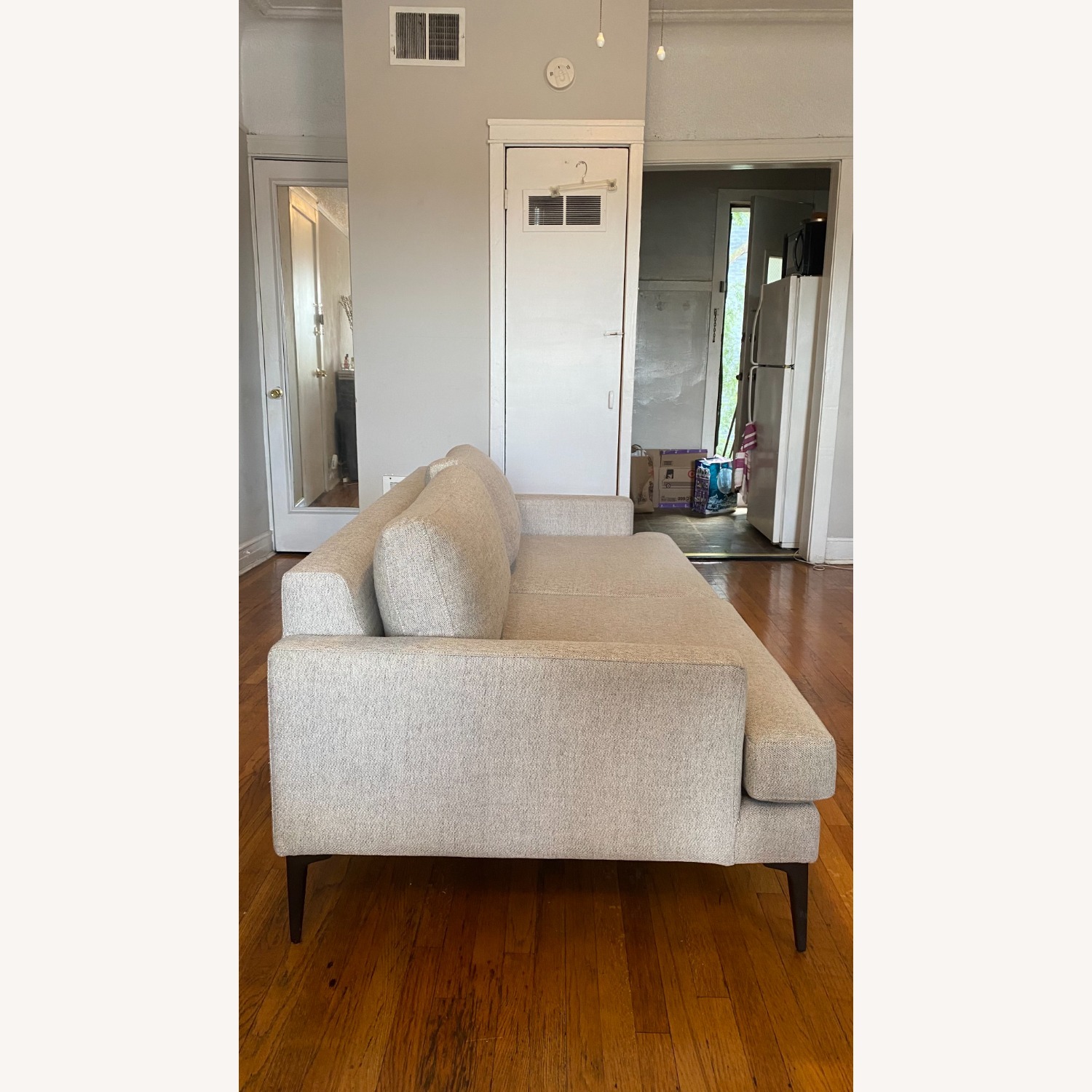 West Elm Andes Light Gray Fabric 2 Seater Sofa - image-2