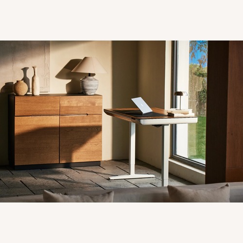 Used Light Brown Wood Desk for sale on AptDeco