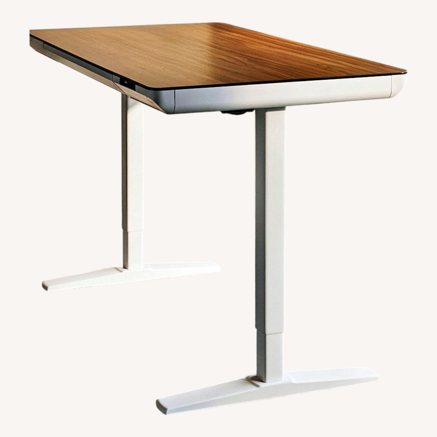 Light Brown Wood Desk - image-0