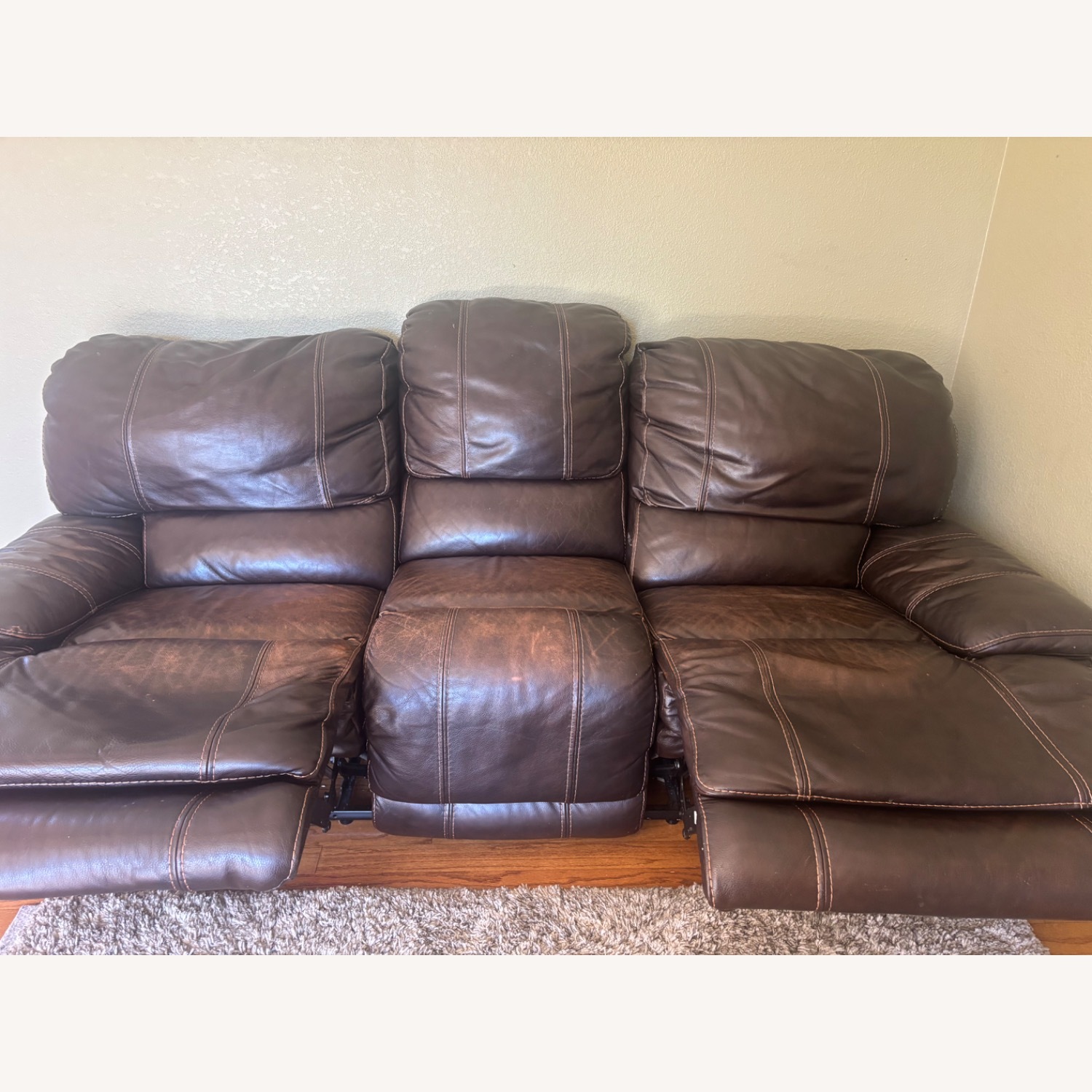 Reclining Leather Sofa - image-2