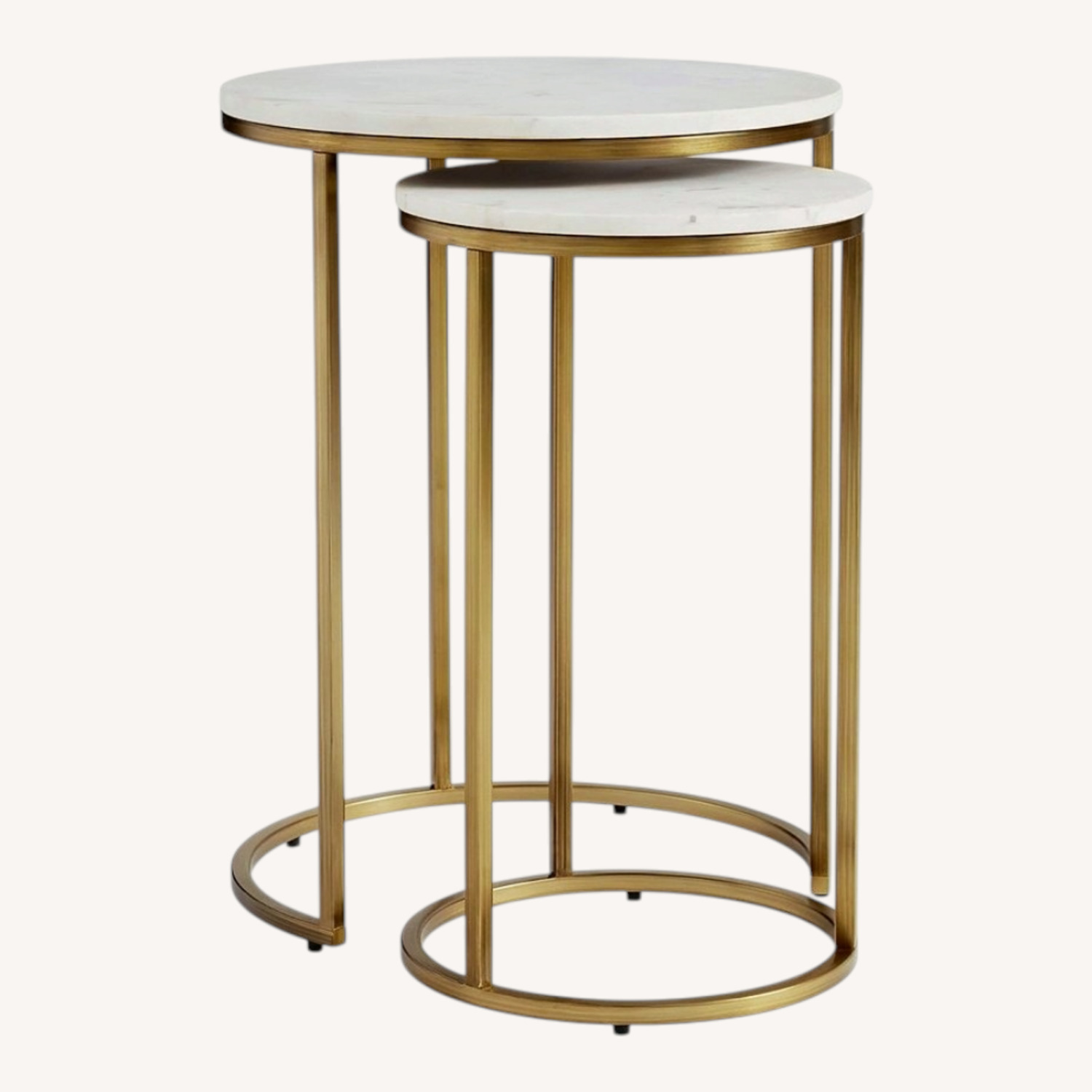 Pottery Barn Delaney Marble Nesting Tables (Set of 2) - image-0
