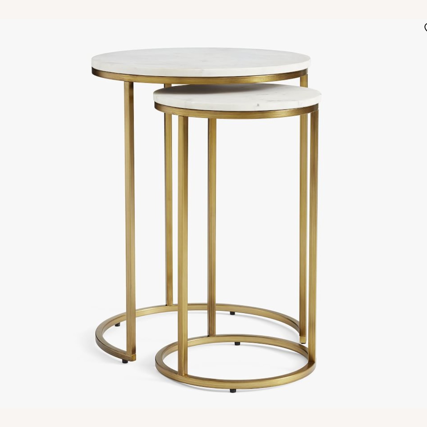 Pottery Barn Delaney Marble Nesting Tables (Set of 2) - image-2