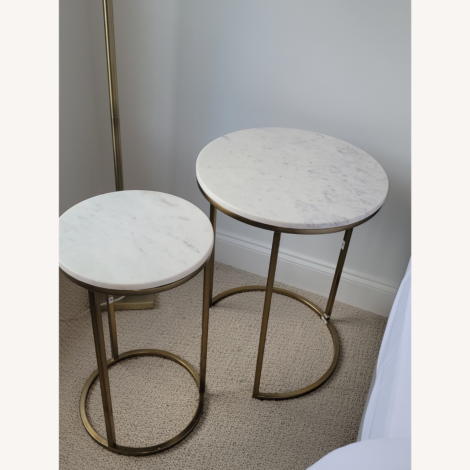 Pottery Barn Delaney Marble Nesting Tables (Set of 2) - image-4